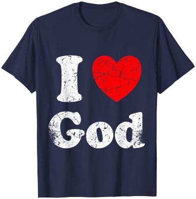 I Love God Graphic T-Shirt - T-Shirt | Navy