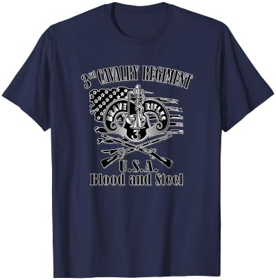 3rd Cavalry Regiment (Front Design) T-Shirt - T-Shirt | Navy