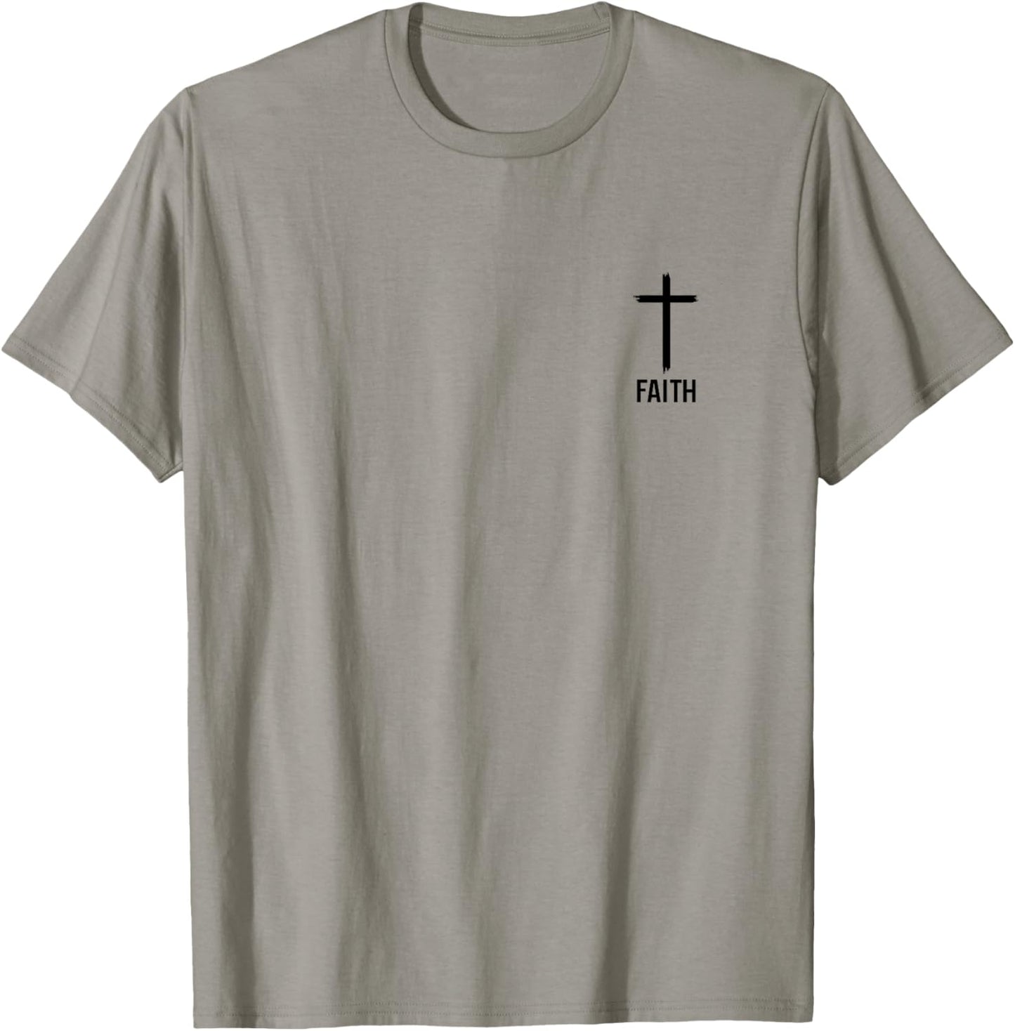 Faith Small Cross Christian Minimalist Religious for Family T-Shirt - T-Shirt | Sand