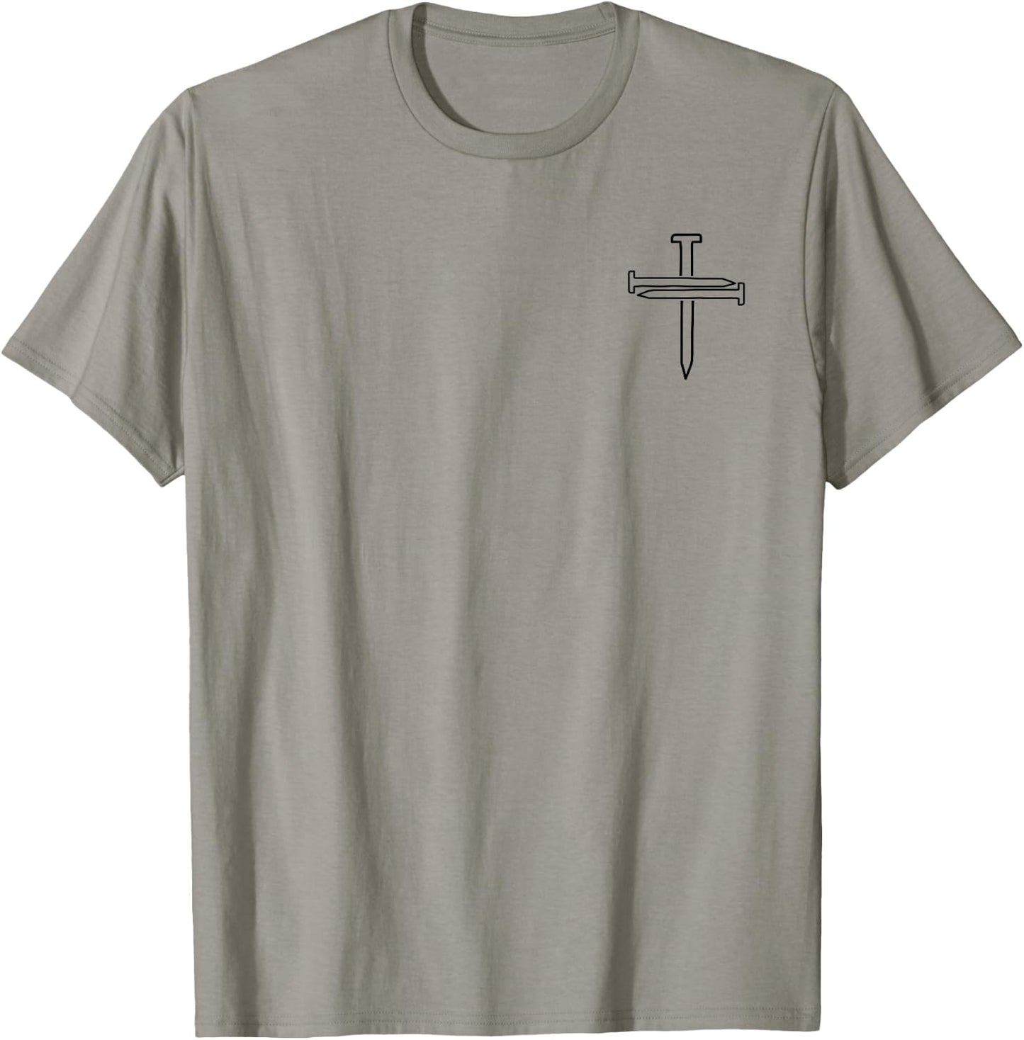 three Nails Cross Christian Apparel & Home Decor T-Shirt - T-Shirt | Sand