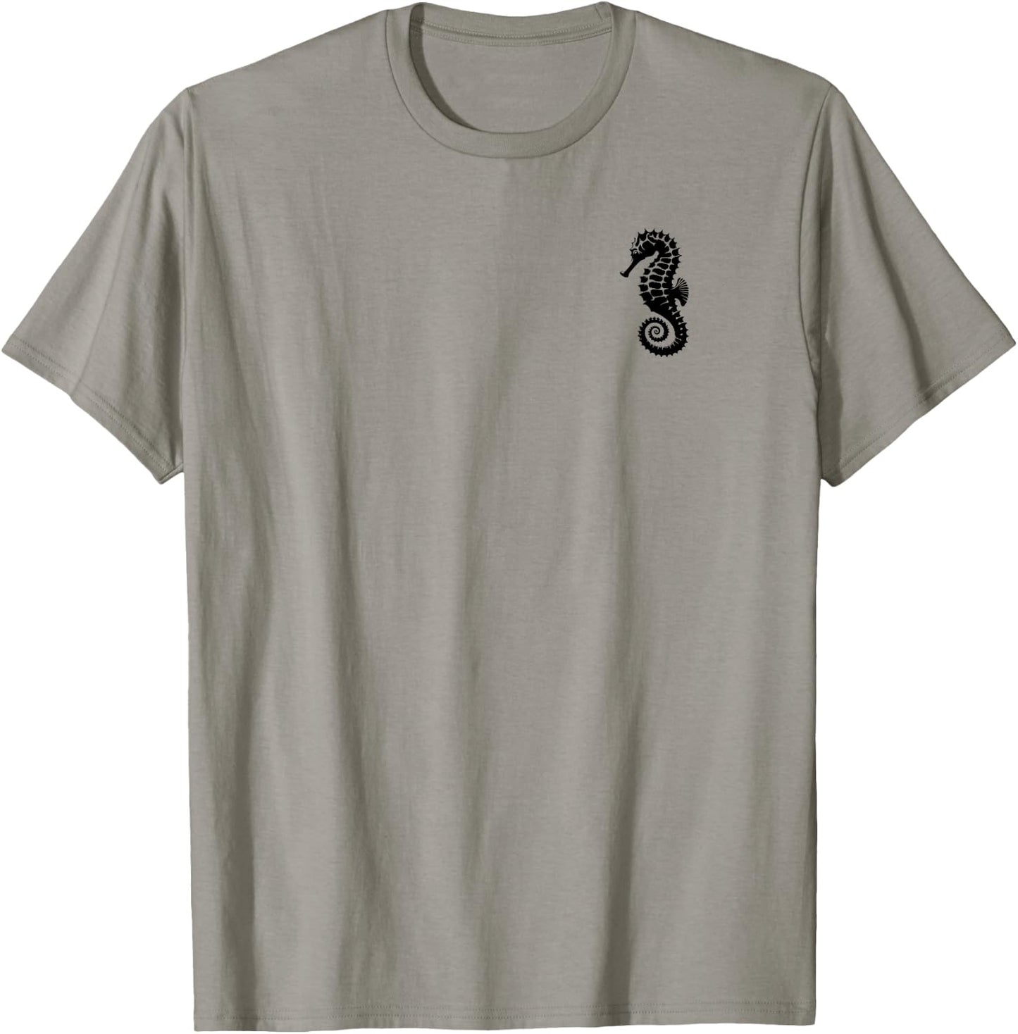 Seahorse Dad Mom Lover - Monochromatic Seahorse T-Shirt - T-Shirt | Sand
