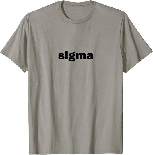 Sigma Funny Influencer Brain Rot Slang Words Rizz God Alpha T-Shirt - T-Shirt | Sand