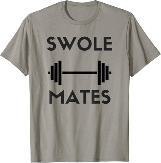 Swole Mates - Funny Gym T-Shirt - T-Shirt | Sand