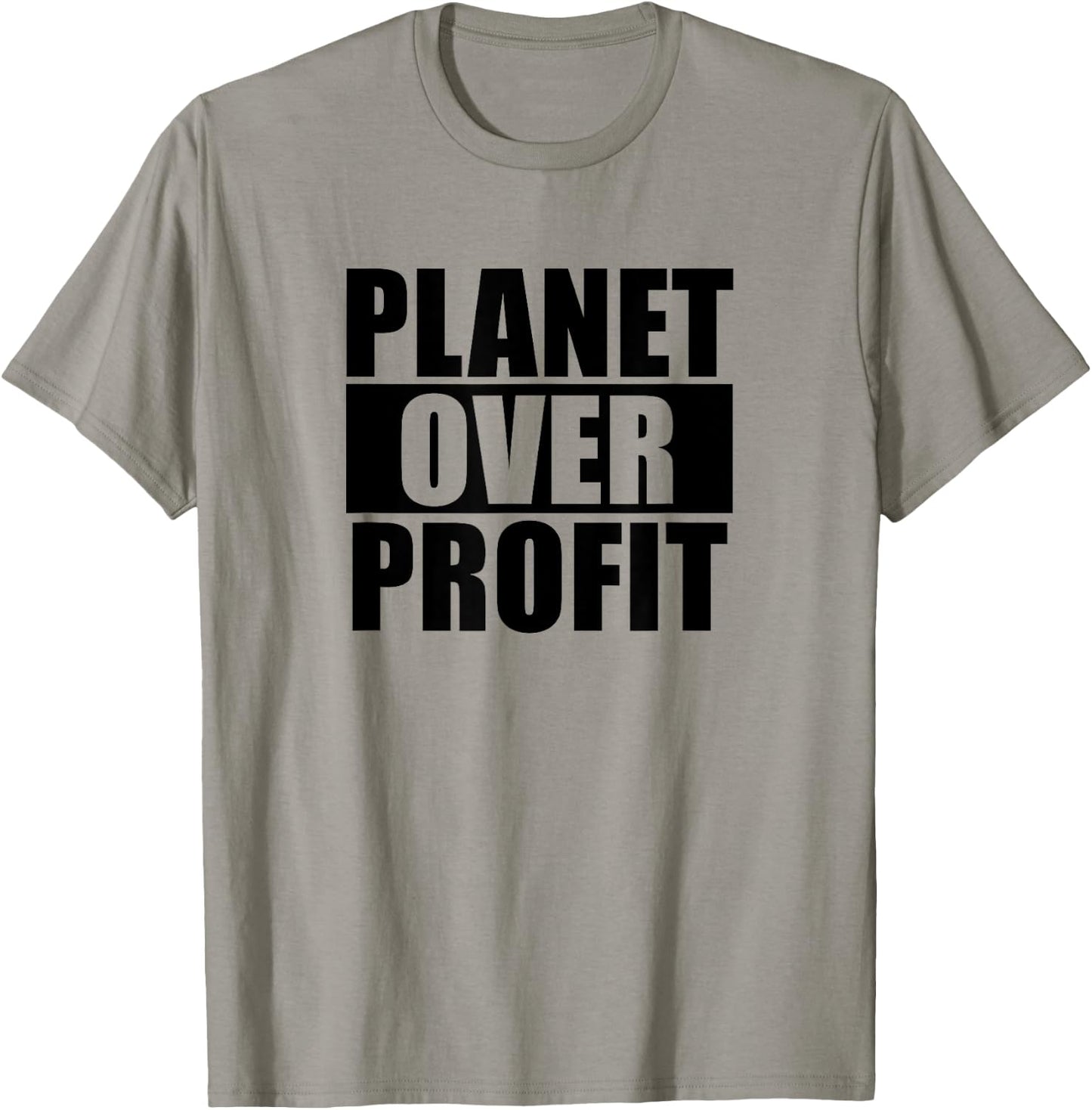 Planet Over Profit - Earth Day Climate Change T-Shirt - T-Shirt | Sand