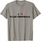 I Heart Flag football player - I Love Flag Football T-Shirt - T-Shirt | Sand