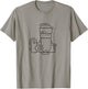 Photography Lover's Line Art DSLR Camera - Photographer T-Shirt - T-Shirt | Sand