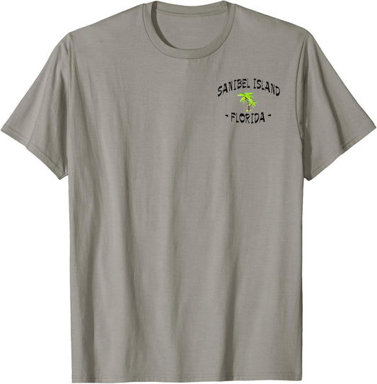 2 Sided Sanibel Island Fl Tropical Destination Beachwear T-Shirt - T-Shirt | Sand