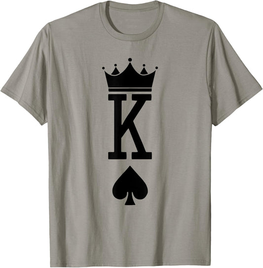 King Spades Card Game Lover Dice Games Lover Card Symbols T-Shirt - T-Shirt | Sand