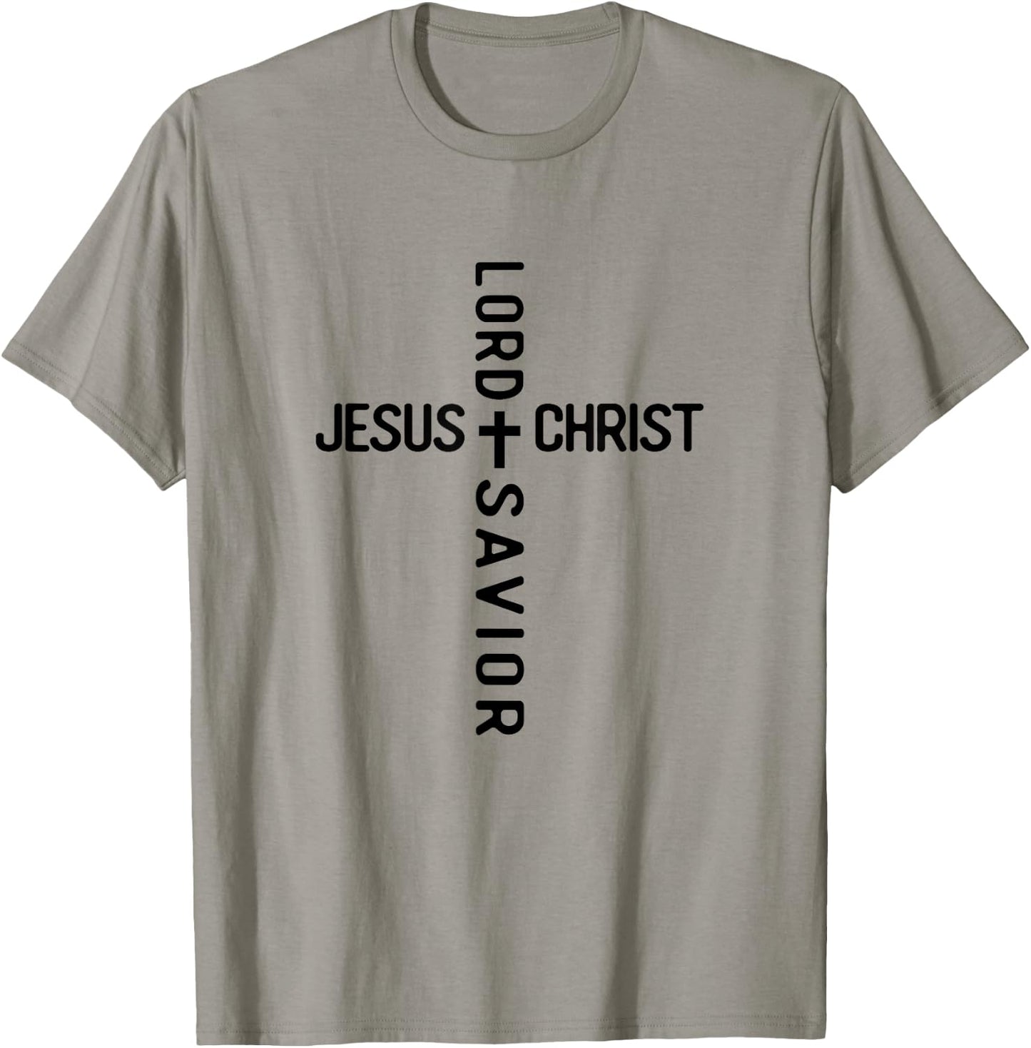 Christian Faith Lord And Savior Jesus Christ Cross T-Shirt - T-Shirt | Sand