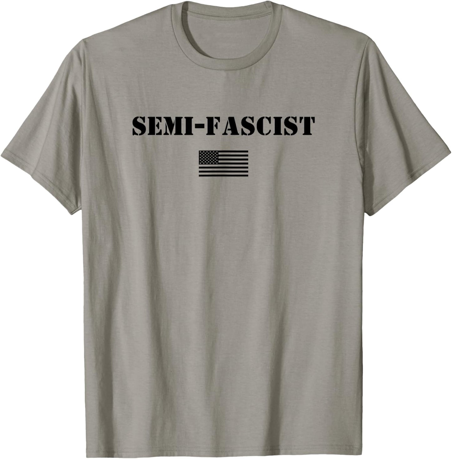 Semi Fascist American Flag T-Shirt - T-Shirt | Sand