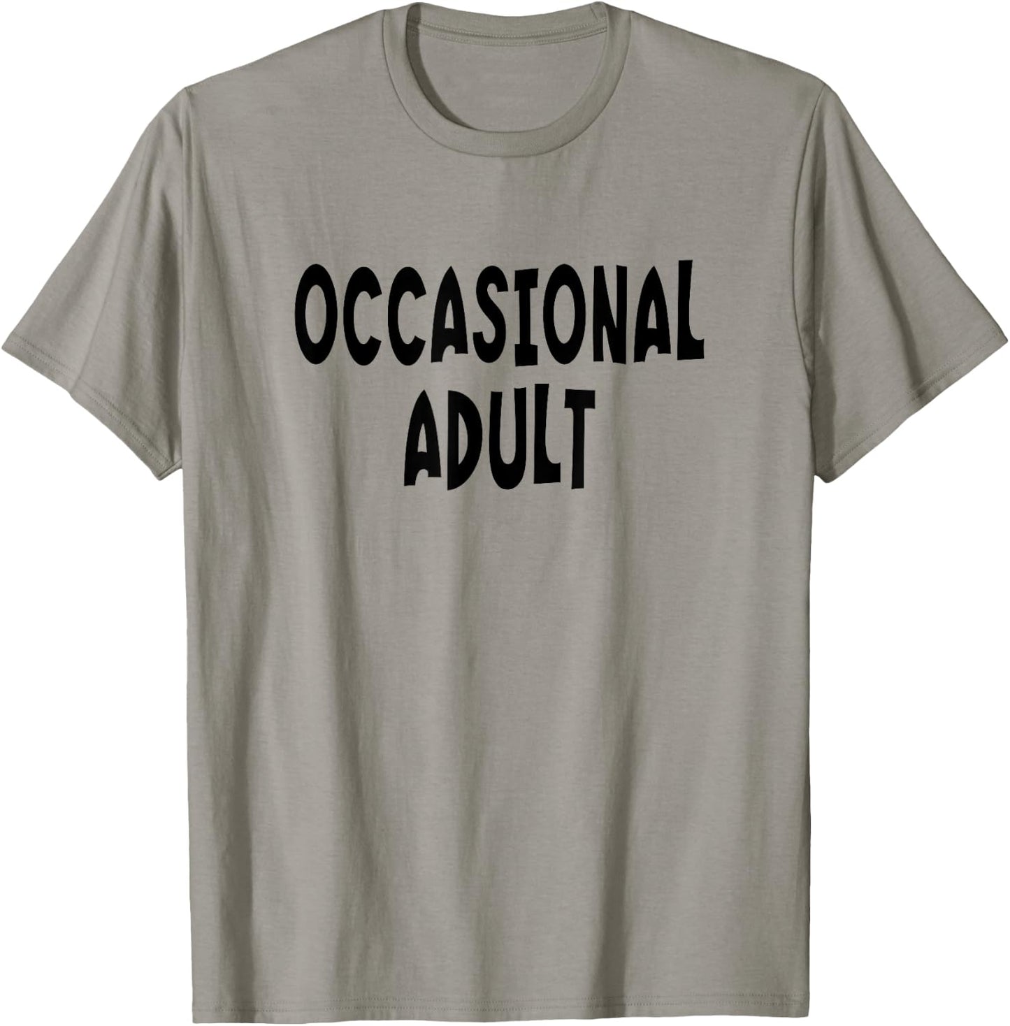 Occasional Adult - Black Lettering T-Shirt - T-Shirt | Sand