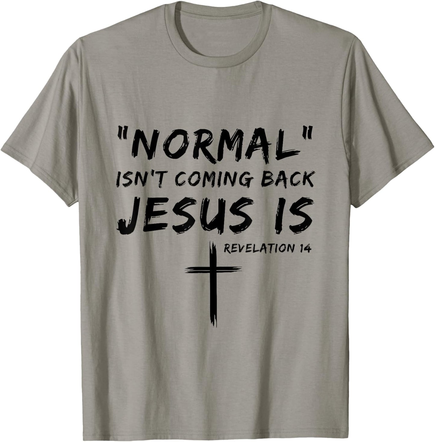 Normal Isn't Coming Back Jesus Is Religious Christian Quote T-Shirt - T-Shirt | Sand