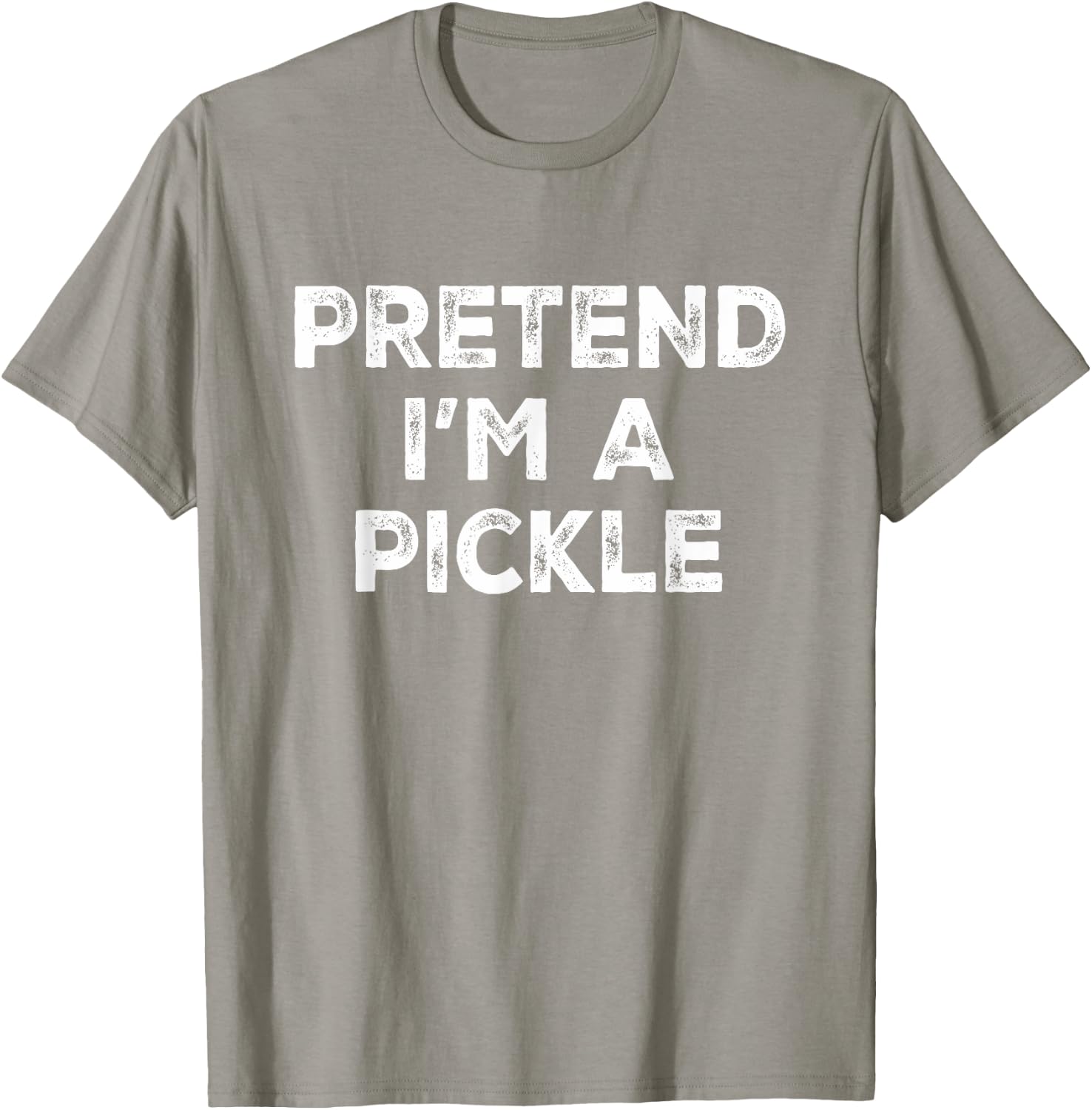 Pretend I'm A Pickle Lazy Halloween Costume T-Shirt - T-Shirt | Sand