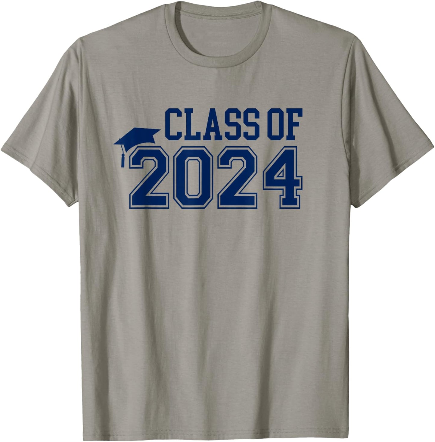 Class of 2024 College High School Senior Graduation Blue T-Shirt - T-Shirt | Sand