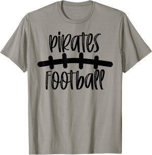 Pirates Football School Spirit Team Mascot Game Night T-Shirt - T-Shirt | Sand
