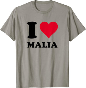 I Love Malia T-Shirt - T-Shirt | Sand