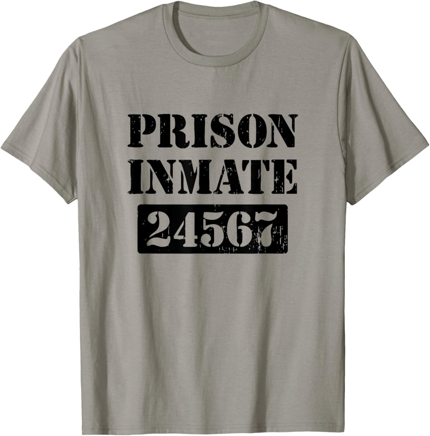 Prisoner Costume Orange Prison Uniform Halloween Jail Inmate T-Shirt - T-Shirt | Sand