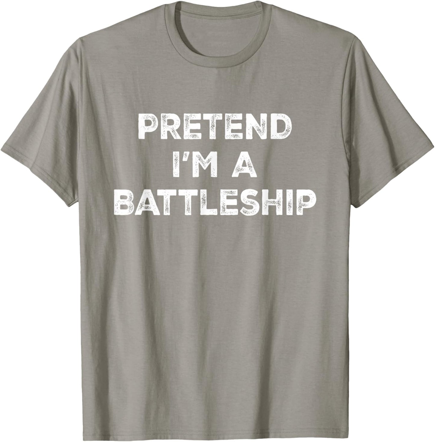 Pretend I'm A Battleship Lazy Halloween Costume T-Shirt - T-Shirt | Sand