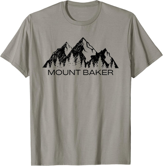 Mount Baker | Mt Baker Cascade Mountains Washington Gift T-Shirt - T-Shirt | Sand