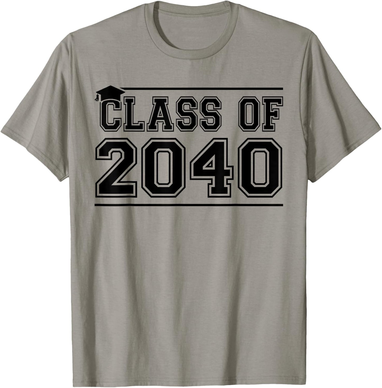 Class of 2040 Grow With Me Handprints On Back K to 12 Grade T-Shirt - T-Shirt | Sand