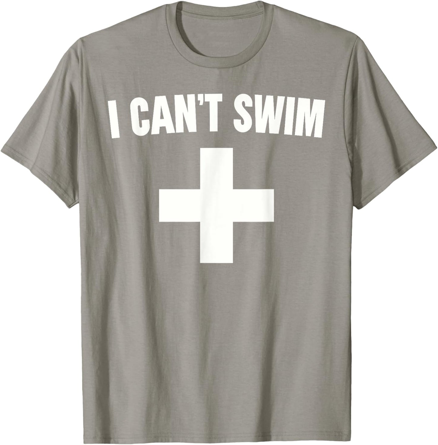 Summer Humor Funny Pool Lifeguard I Can't Swim T-Shirt - T-Shirt | Sand