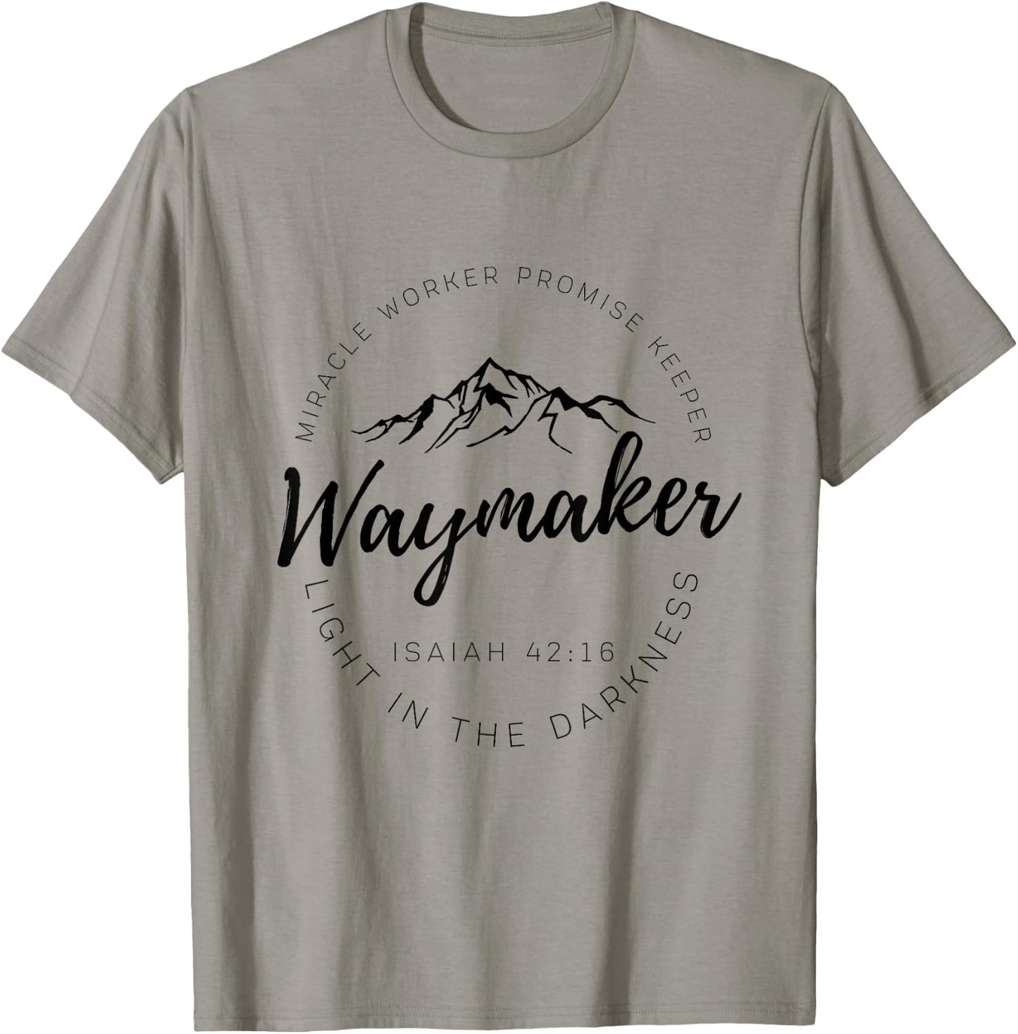 Way Maker Waymaker Miracle Worker Promise Keeper Christian T-Shirt - T-Shirt | Sand