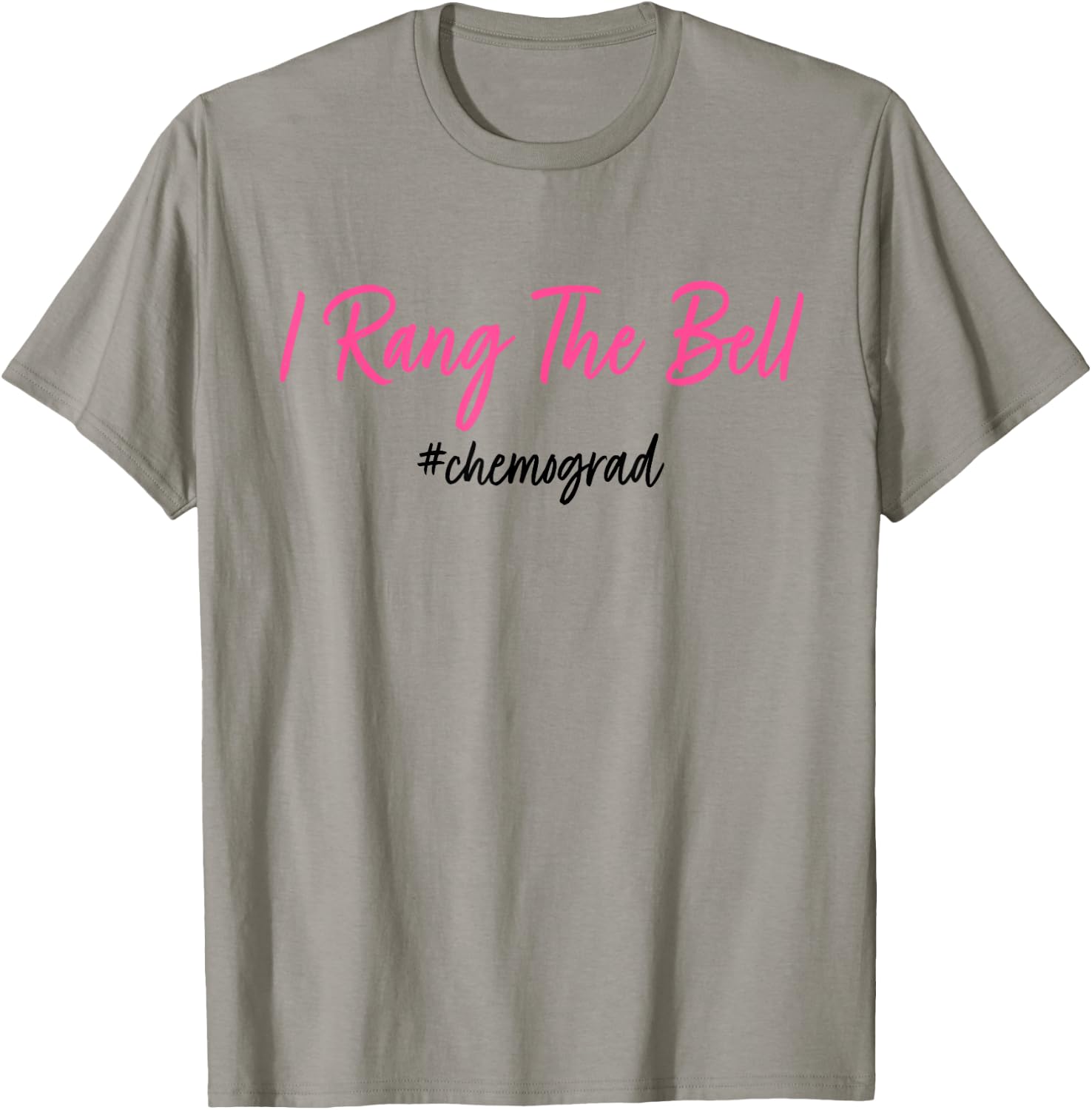I Rang The Bell Chemograd Breast Cancer Awareness T-Shirt - T-Shirt | Sand