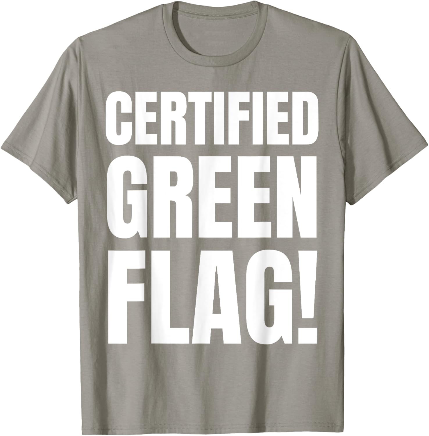 Certified Green Flag Costume And Funny Green Flags T-Shirt - T-Shirt | Sand