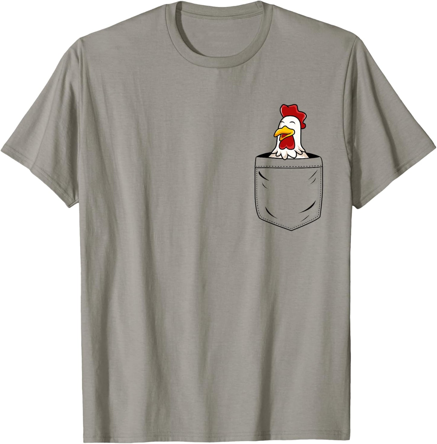 Chicken Lovers Cute Funny Chicken In Pocket T-Shirt - T-Shirt | Sand