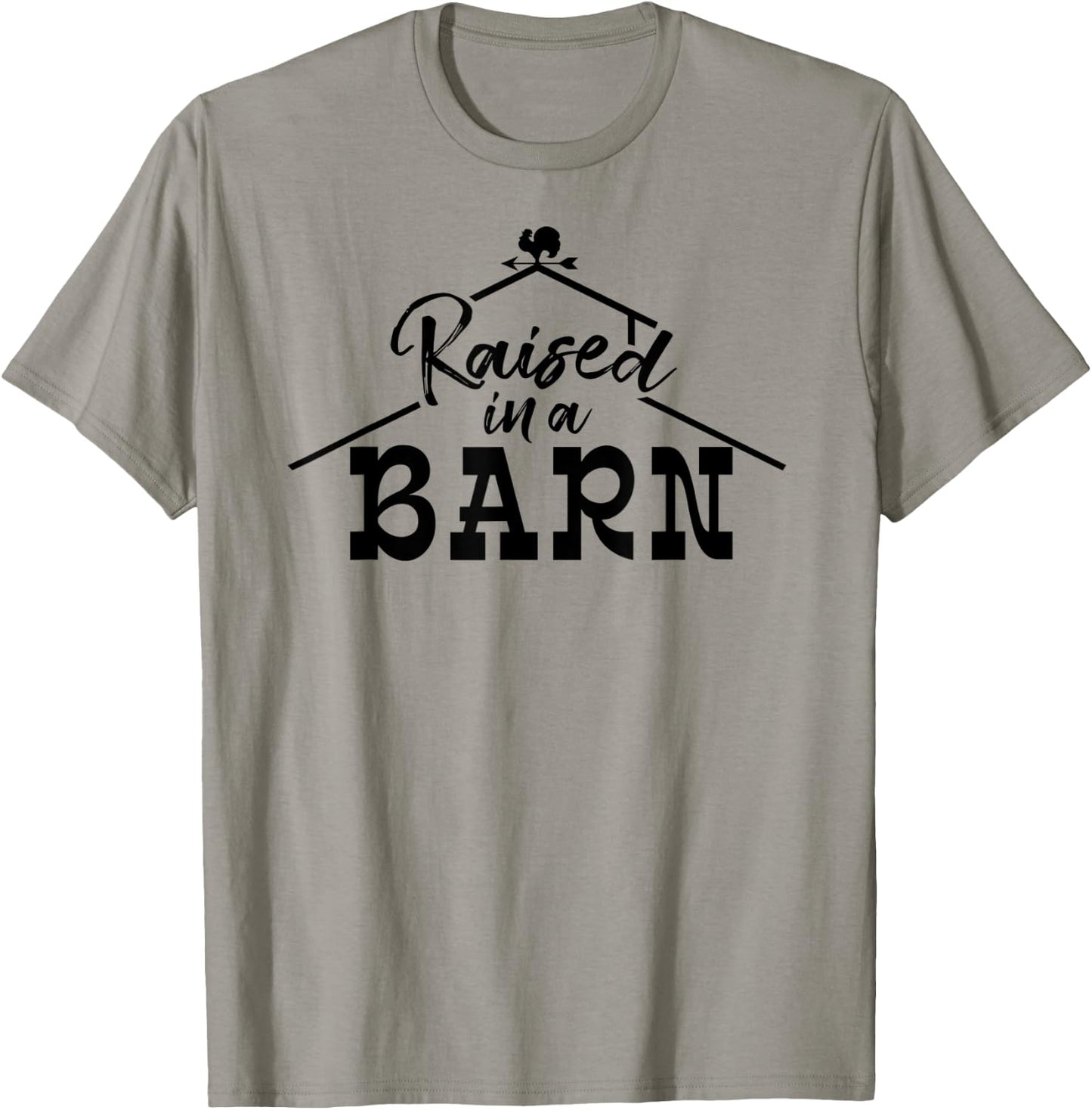 Raised in a Barn Ranching Horse Riding T-Shirt - T-Shirt | Sand