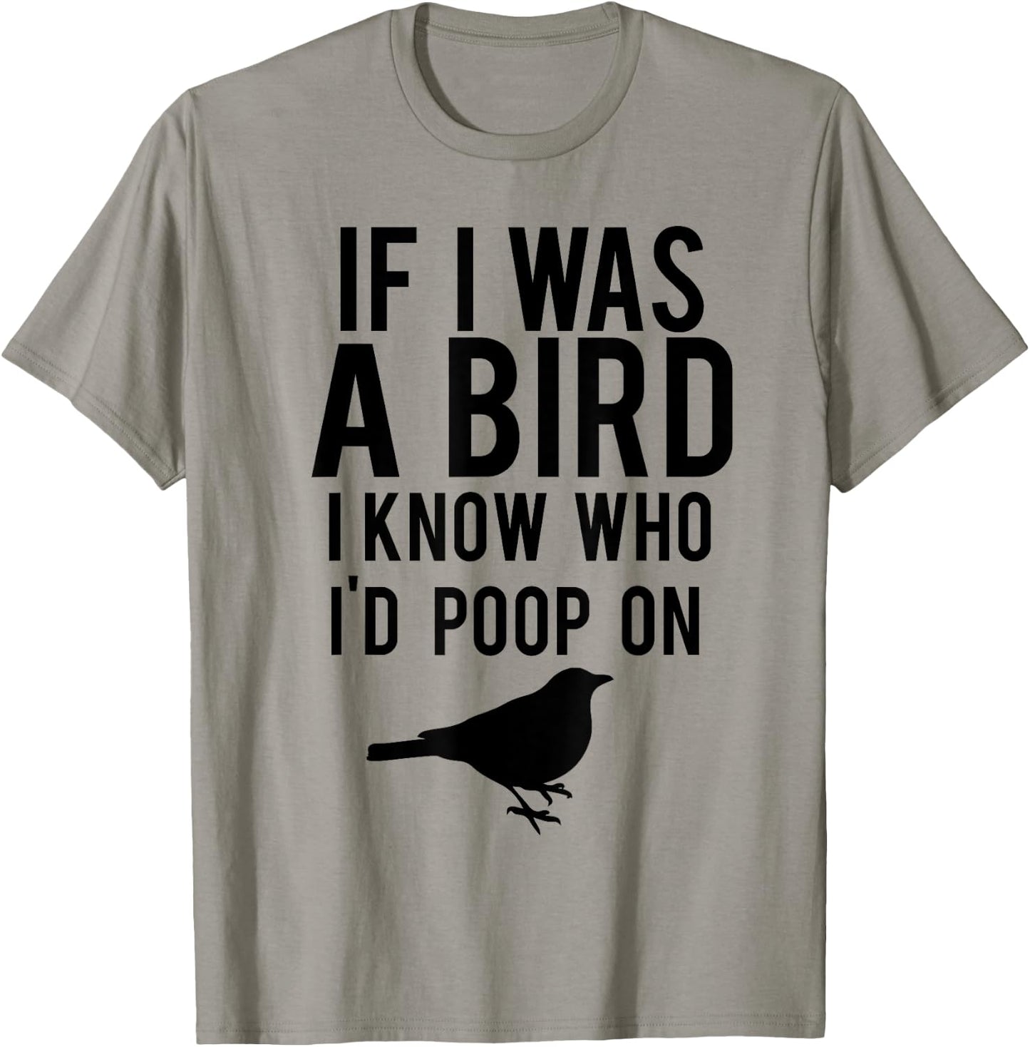 If I Was A Bird I Know Who I'd Poop On Funny T-Shirt - T-Shirt | Sand