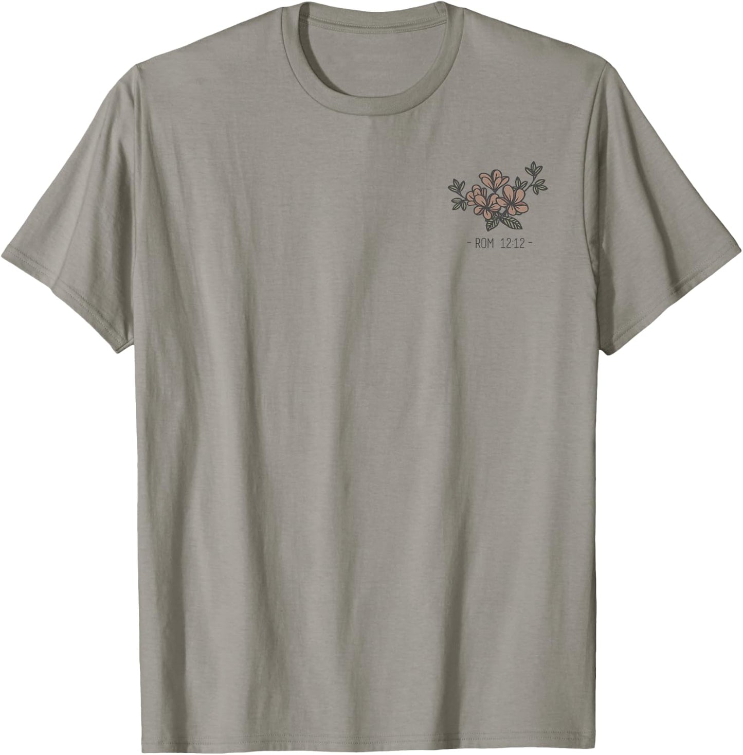 Be Joyful In Hope Romans Verse Front Back T-Shirt - T-Shirt | Sand
