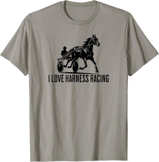 I Love Harness Racing T-Shirt - T-Shirt | Sand