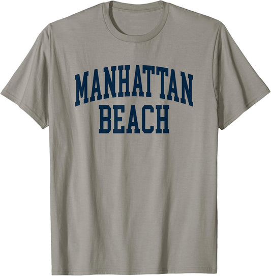 Manhattan Beach New York Souvenir Retro Preppy Throwback T-Shirt - T-Shirt | Sand