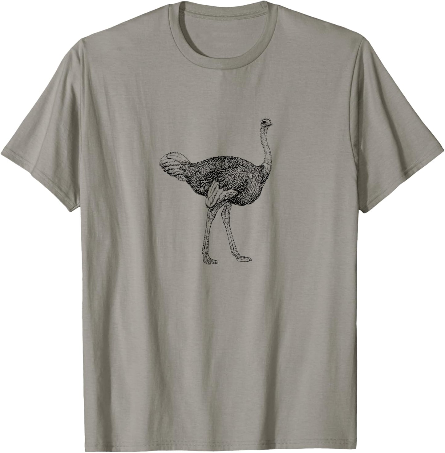 Vintage Ostrich Graphic Funny Ostrich Hipster T-Shirt - T-Shirt | Sand