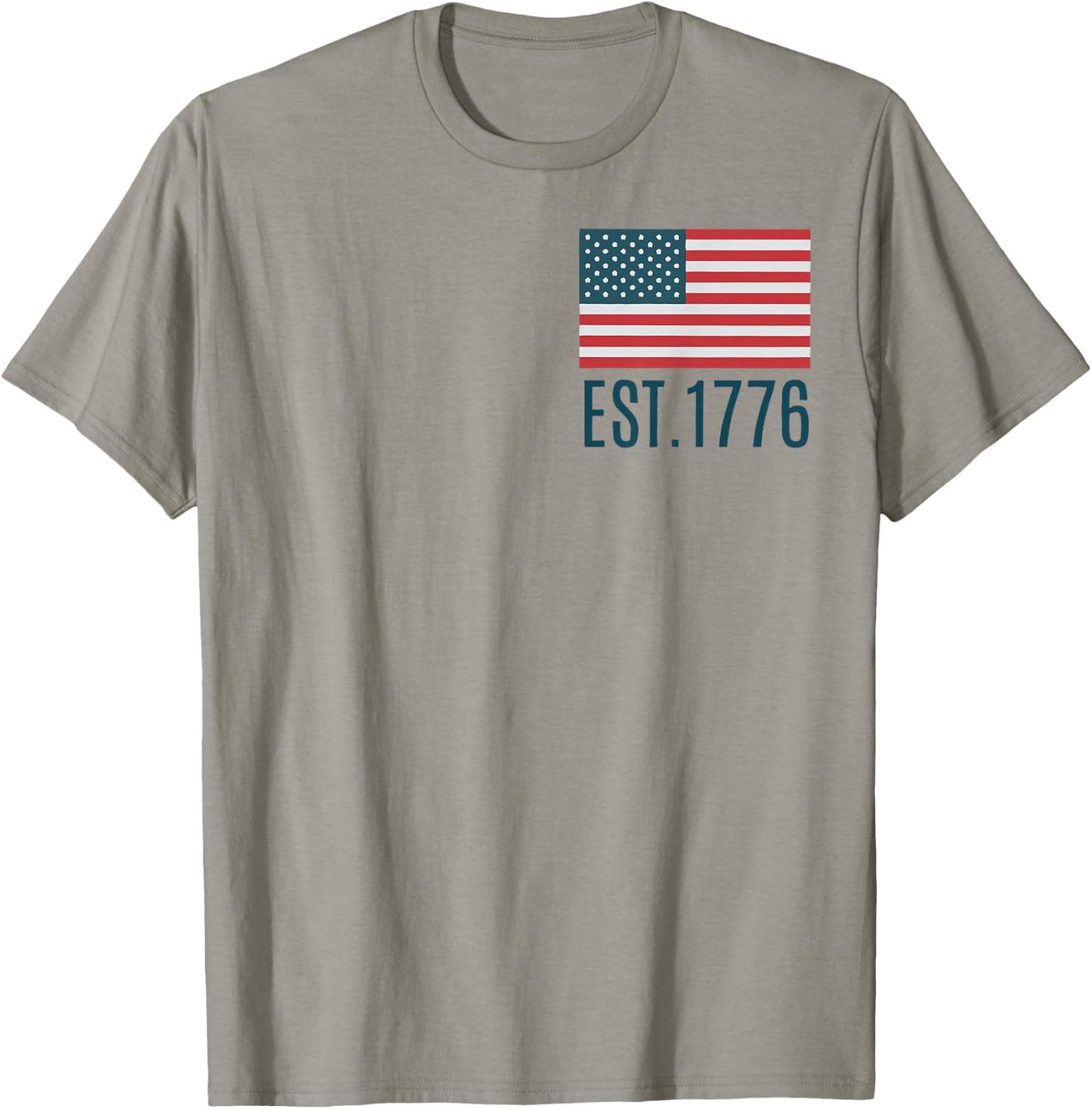 (2sided Front+Back) Land of the free because of the brave T-Shirt - T-Shirt | Sand