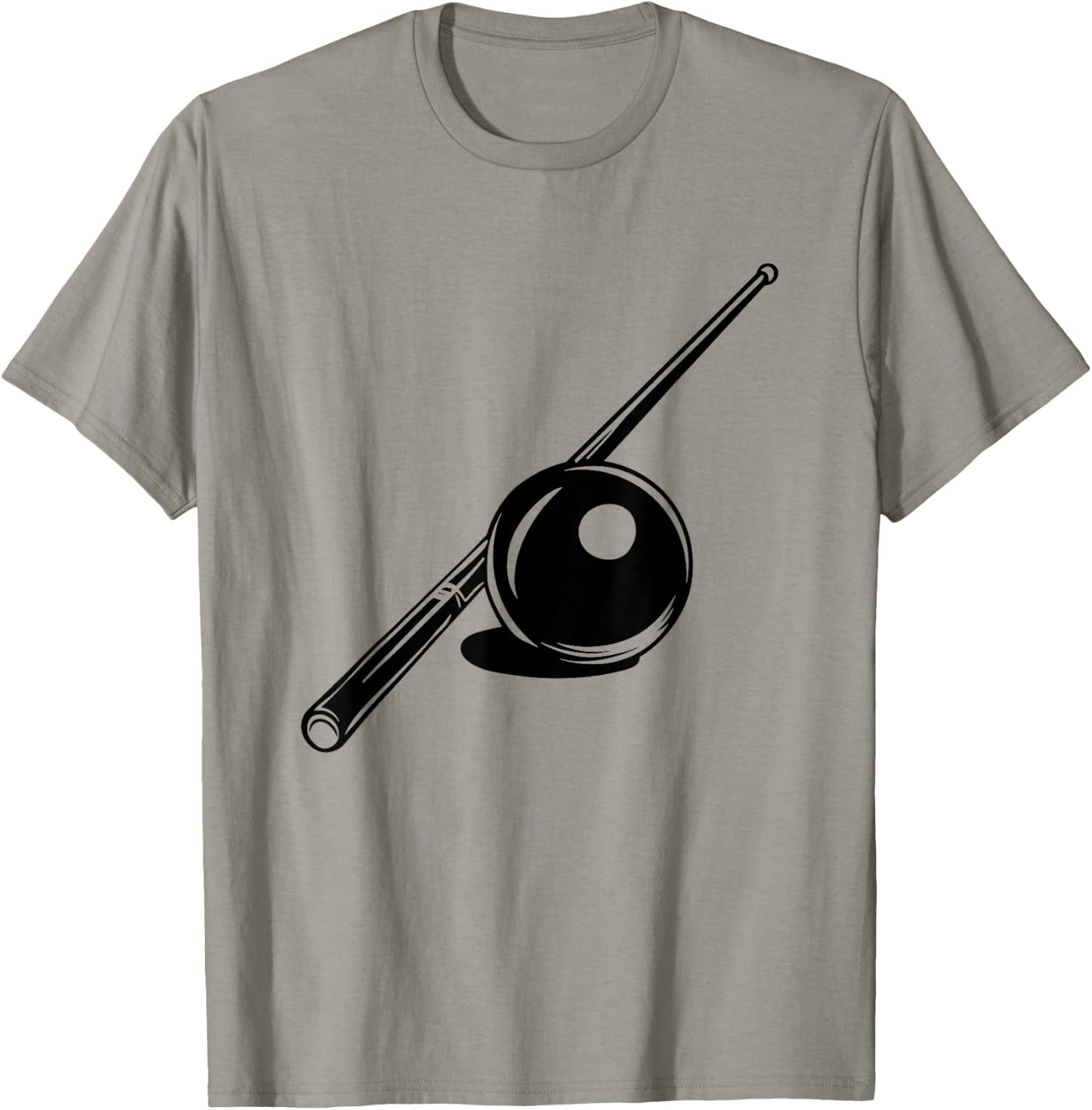 Billiard Ball and Cue Stick Sketch Carom Billiards T-Shirt - T-Shirt | Sand