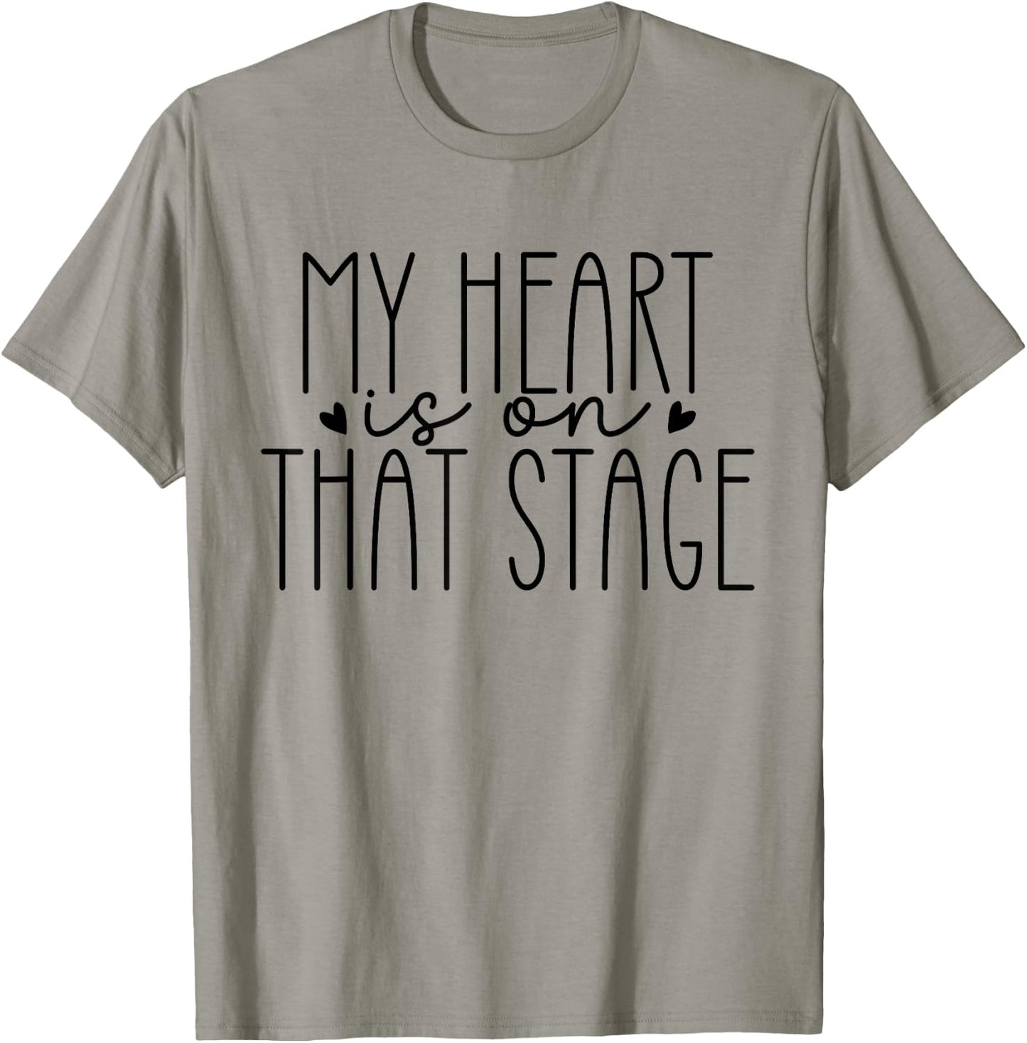 Retro Dance Mom My Heart Is On That Stage Dance Recital T-Shirt - T-Shirt | Sand