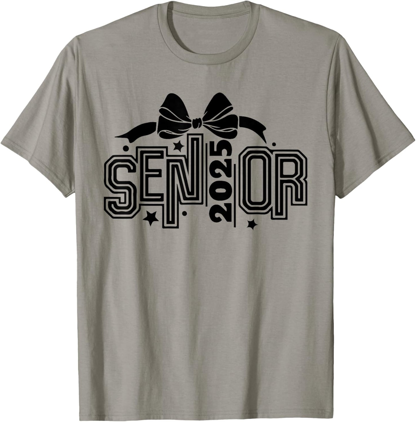 Senior 2025 Coquette Pink Bow Class of 2025 back to school T-Shirt - T-Shirt | Sand