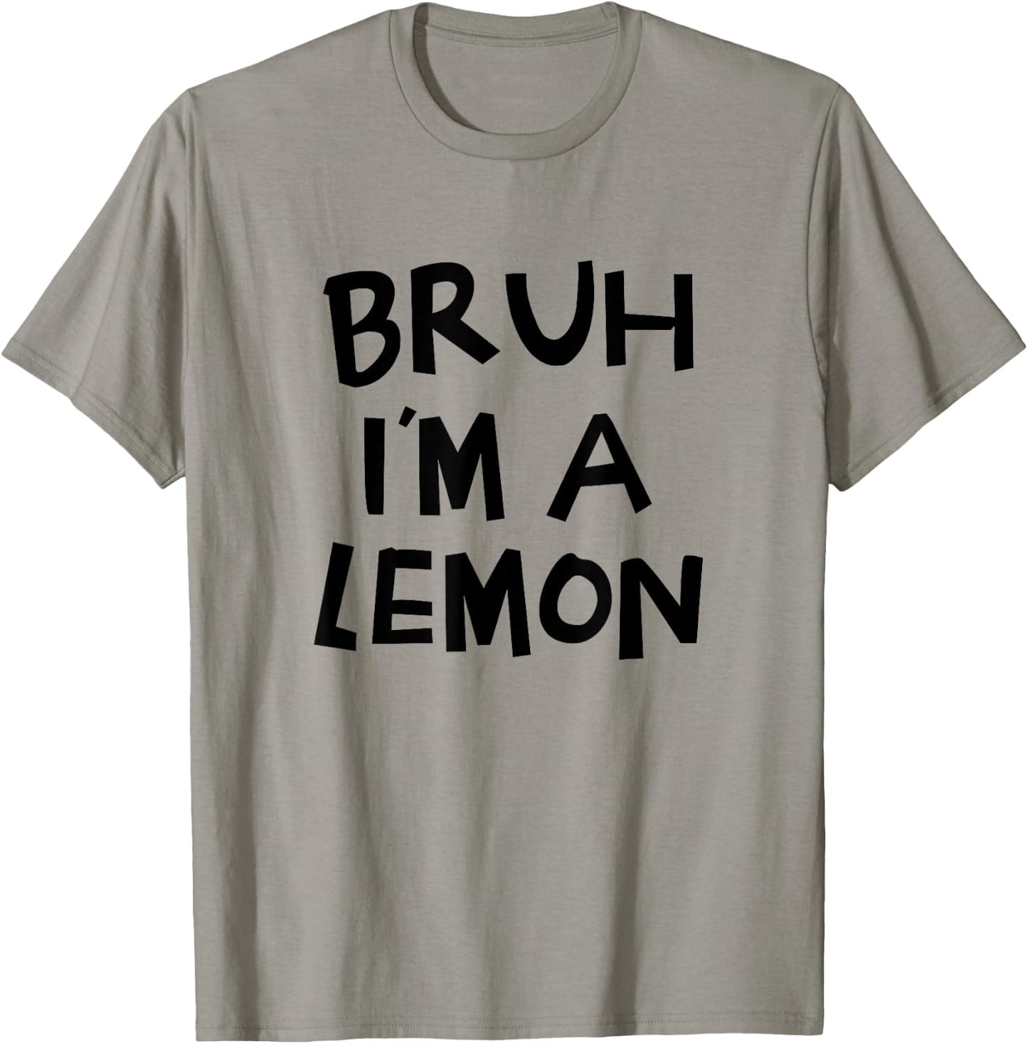 Bruh I'm A Lemon Funny Halloween Costume Men Women Boy Girl T-Shirt - T-Shirt | Sand