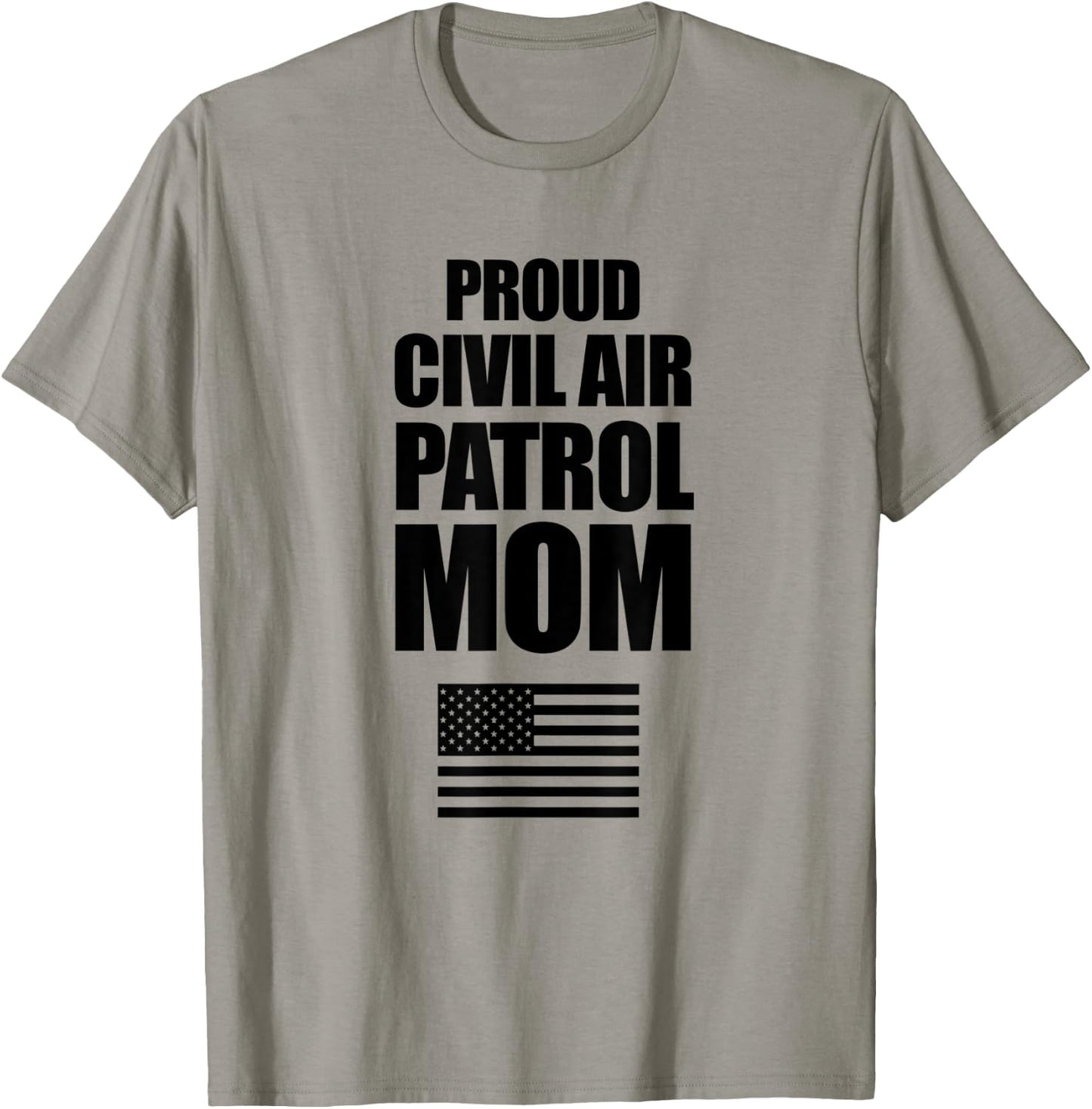 Proud Civil Air Patrol Mom Shirt with American Flag Women Men T-Shirt - T-Shirt | Sand