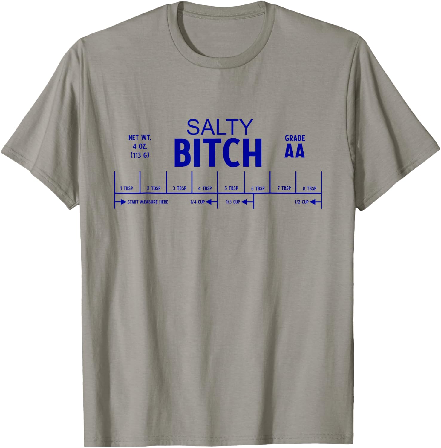 SALTY BITCH Funny Salted Butter Label Foodie Baking Memes T-Shirt - T-Shirt | Sand