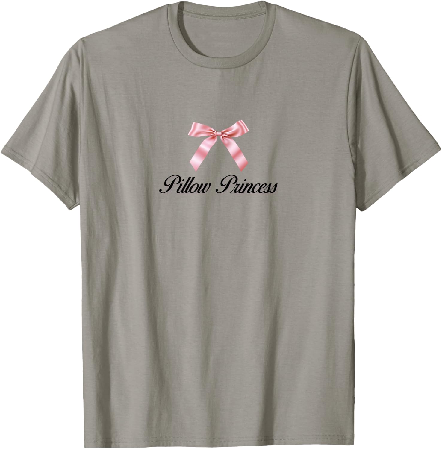 Pillow Princess Coquette Pink Bow Ribbon Y2K Aesthetic T-Shirt - T-Shirt | Sand