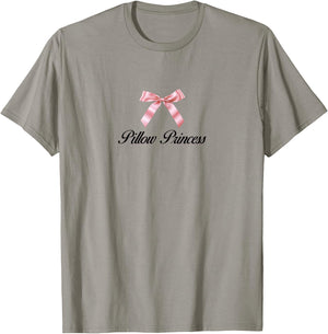 Pillow Princess Coquette Pink Bow Ribbon Y2K Aesthetic T-Shirt - T-Shirt | Sand