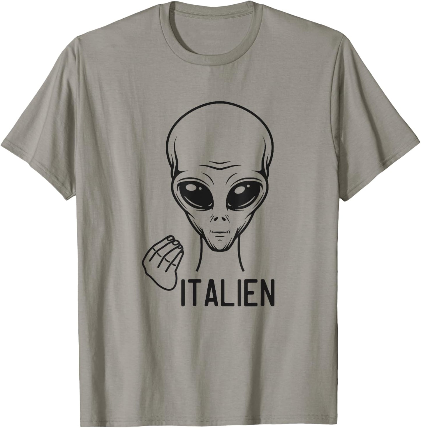 Italien Funny Meme Dad Joke Italian Alien UFO T-Shirt - T-Shirt | Sand