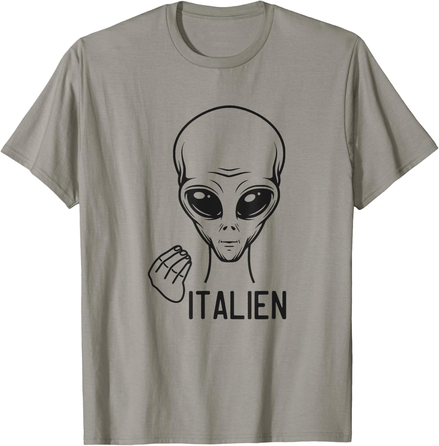 Italien Funny Meme Dad Joke Italian Alien UFO T-Shirt - T-Shirt | Sand