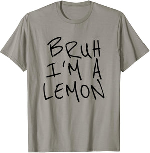 Bruh I'm A Lemon Funny Halloween Costume Men Women Boy Girl T-Shirt - T-Shirt | Sand