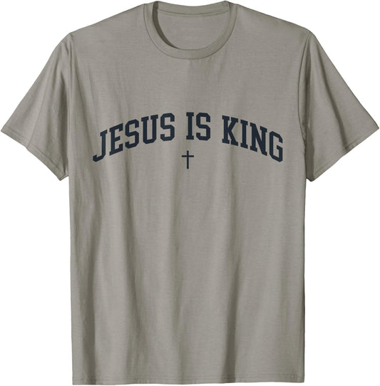 Jesus is King Trendy Preppy Aesthetic Christian Bible T-Shirt - T-Shirt | Sand
