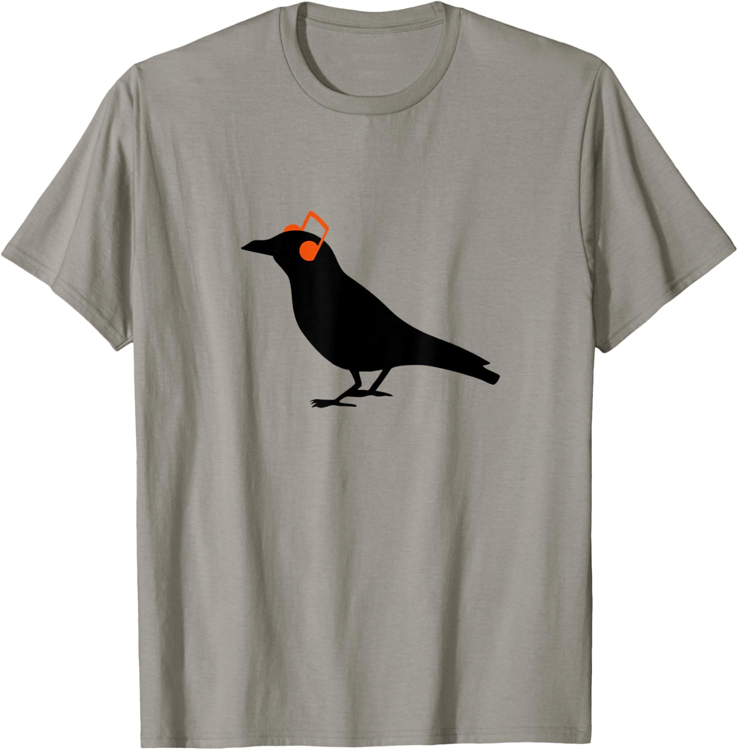 Headphones Headphones notes Raven Bird Hipster T-Shirt - T-Shirt | Sand