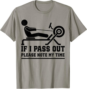 Funny Rowing Machine Workout for Fitness Exercise Training T-Shirt - T-Shirt | Sand